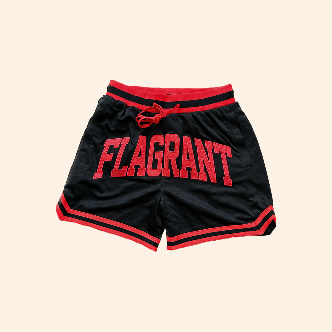 Flagrant All-Star Shorts - Black/Red